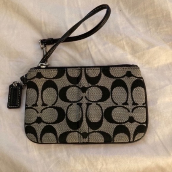Coach wristlet black and grey - Picture 1 of 4